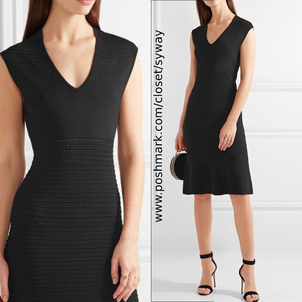 Michael Kors Black Stretch Knit Dress